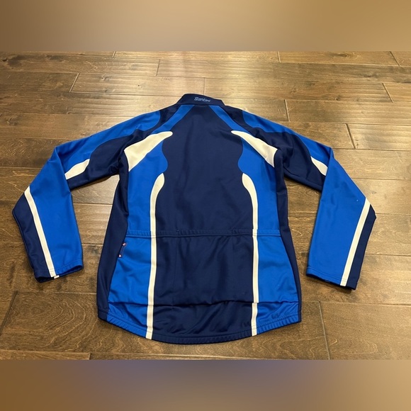 SMS Santini Mens Blue White Full Zip Cycling Jersey Size 4XL 56. - Picture 4 of 10